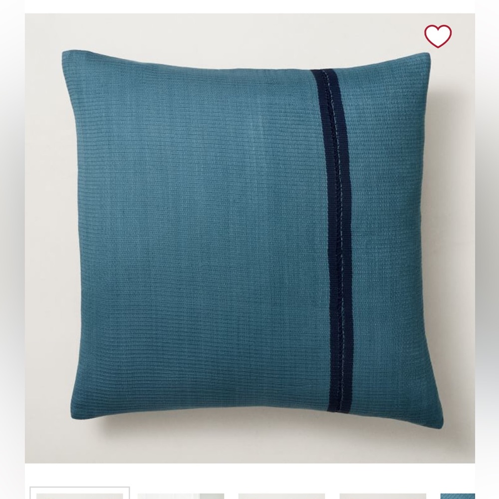 Silk mono striped pillow case 24x24.